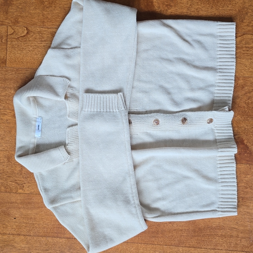 Women's FOUND cream cardigan see pics for sizing - Picture 4 of 8